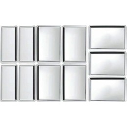 Plat angles coupés inox 42 x 27 x 1,5 cm