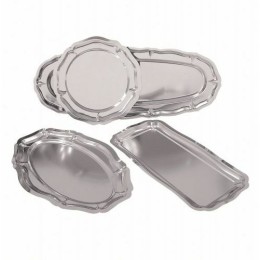 Plat ovale inox gamme choc 60 x 29 cm - par 10