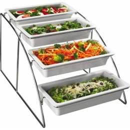 Présentoir inox 4 bacs GN 1/3