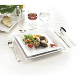 Assiette carrée carla porcelaine blanche 26 x 26 x 2 cm - par 6