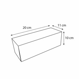 Boite pâtissière blanche en carton 20 x 11 x 10 cm - par 25