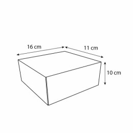 Boite pâtissière blanche en carton 16 x 11 x 10 cm - par 25