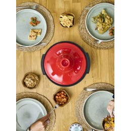Tajine induction Atlas alu et céramique rouge Ø 30 cm