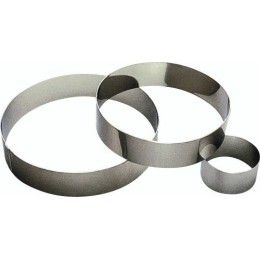 Cercle à mousse inox ø 12 x 4,5 cm