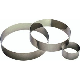 Cercle à mousse inox ø 16 x 4,5 cm