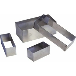 Rectangle inox 12 x 6 x 4,5 cm
