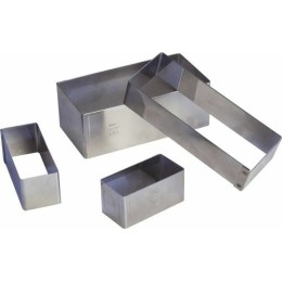 Rectangle inox 12 x 3 x 3 cm