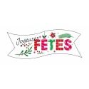 Azyme Joyeuses Fêtes banderole 94 x 30 mm - par 24