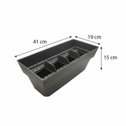 Boite rangement pour 60 étiquettes plastique noir 41 x 19 x 15 cm