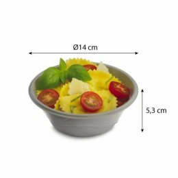 Bol rond PP taupe ø 14 cm - par 20