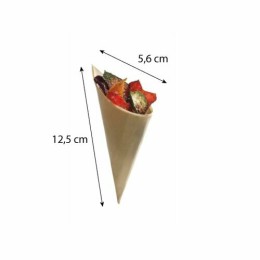 Cône bois 125 x 56 mm - par 100