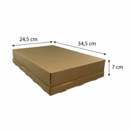 Coffret Marianne en carton kraft brun 34,5 x 24,5 x 7 cm - par 100