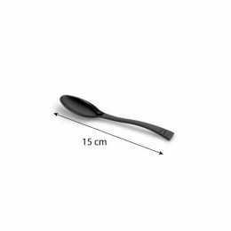Cuillère à dessert réutilisable PS noir 15 cm - par 40
