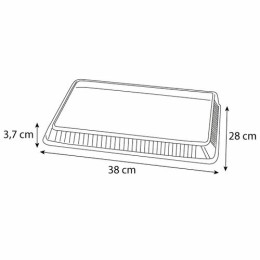 Couvercle PET transparent pour plateau repas 6 compartiments - par 25