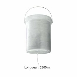 Ficelle de boucher blanche avec seau plastique à dévidage central - par 1 kg
