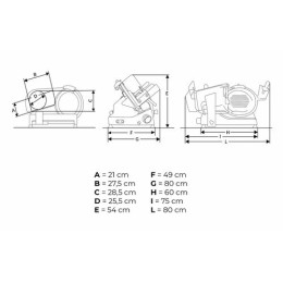 Trancheur à courroie BEG350 rouge ø 35 cm