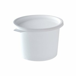 Pot à crème plastique blanc avec couvercle 1000 ml - par 200