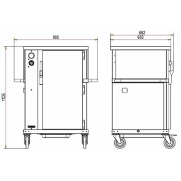 Étuve à convection forcée 10 niveaux GN 1/1 électrique