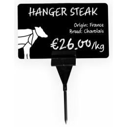 Pique fin noir 8 cm pour étiquette Edikio - par 25