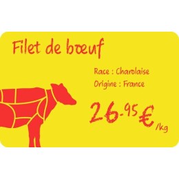 Cartes PVC jaunes Edikio Access Flex et Duplex 8,56 x 5,4 cm - par 100