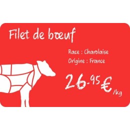 Cartes PVC rouges Edikio Access Flex et Duplex 8,56 x 5,4 cm - par 100