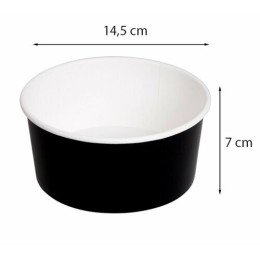 Pot à salade kraft noir 750 ml - par 50