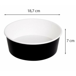 Pot à salade kraft noir 1300 ml - par 50