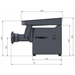 Hachoir DRC98 double coupe monophasé