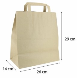 Sac kraft brun 26 x 29+ 14 cm - par 250