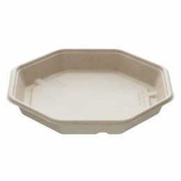 Assiette octogonale bagasse 23 x 23 x 3 cm - par 300