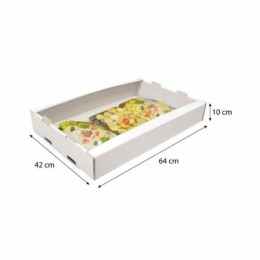 Plateau de transport carton blanc 64 x 42 x 10 cm - par 50