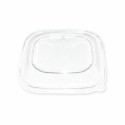 Couvercle plastique transparent pour saladier carré biseauté pulpe de canne 750 ml - par 50