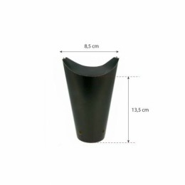 Coffret à frites carton refermable noir 660 ml - par 50