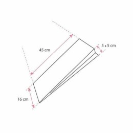 Sac à pain tranché biosourcé bleu 16 + 5 + 5 x 45 cm - par 200