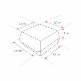 Petite boîte hamburger kraft brun 9,8 x 9,8 x 7 cm - par 450