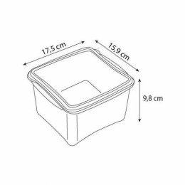 Boîte plastique transparente avec couvercle Prestipack 1500 ml - par 30
