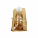 Sac à pain kraft brun avec fenêtre 24 + 4 x 35 cm (brioche ou pains spéciaux) - par 1000