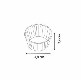 Caissette plissée ronde blanche 4,8 x 2,9 cm (n°10) - par 1000