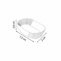 Caissette plissée ovale blanche 7,2 x 2,8 x 2 cm (n°82) - par 1000