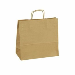 Sac papier kraft brun à poignées torsadées 45 + 17 x 48 cm - par 50