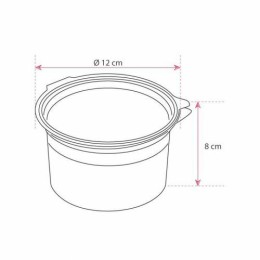 Boite ronde plastique transparente avec couvercle Olipack 500 ml - par 480