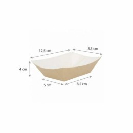 Petite barquette kraft brun sans couvercle 240 ml - par 200