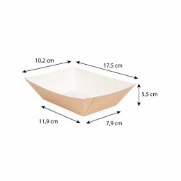 Barquette kraft brun sans couvercle 1200 ml - par 100