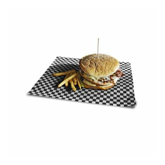 Papier ingraissable damier blanc noir 35 g/m² feuilles 38 x 31 cm - par 1000