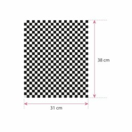 Papier ingraissable damier blanc noir 35 g/m² feuilles 38 x 31 cm - par 1000