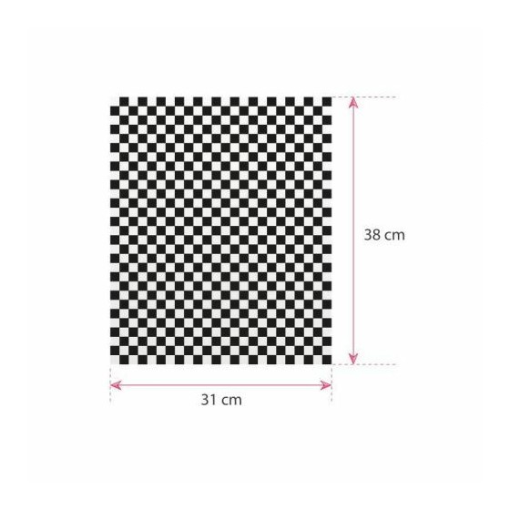 Papier ingraissable damier blanc noir 35 g/m² feuilles 38 x 31 cm - par 1000
