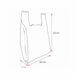 Sac bretelles plastique BD 50 microns noir 30 x 7 + 7 x 54 cm - par 400