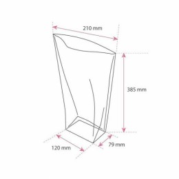 Sachet plastique écorné fond carton 21 x 38,5 cm - par 100