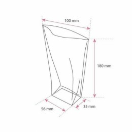 Sachet plastique fond carton "Dentelle blanche" 10 x 18 cm - par 100