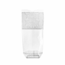 Sachet plastique fond carton "Dentelle blanche" 14 x 30,5 cm - par 100